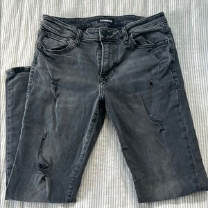 Express Black Skinny Jeans with Stretch Denim